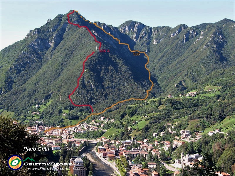 90  Monte Zucco da S. Pellegrino ( Sent. Panoramico-  506A EE in rosso-Sent 506 E in arancione.jpg